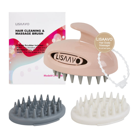 Enjoy Scalp Massages Anytime with LISAAVO Scalp Massager Shampoo Brush