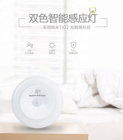 CSTT PIR Motion Sensor LED Night Light  For Kitchen Cabinet Wardrobe Lamp Staircase Wireless Closet Lamp