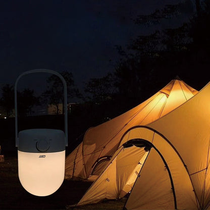 CSTT 2-Color Rechargeable LED Camping Lantern with Portable Handle Tent light Stepless Dimmable Small Lamp for Bedroom·White