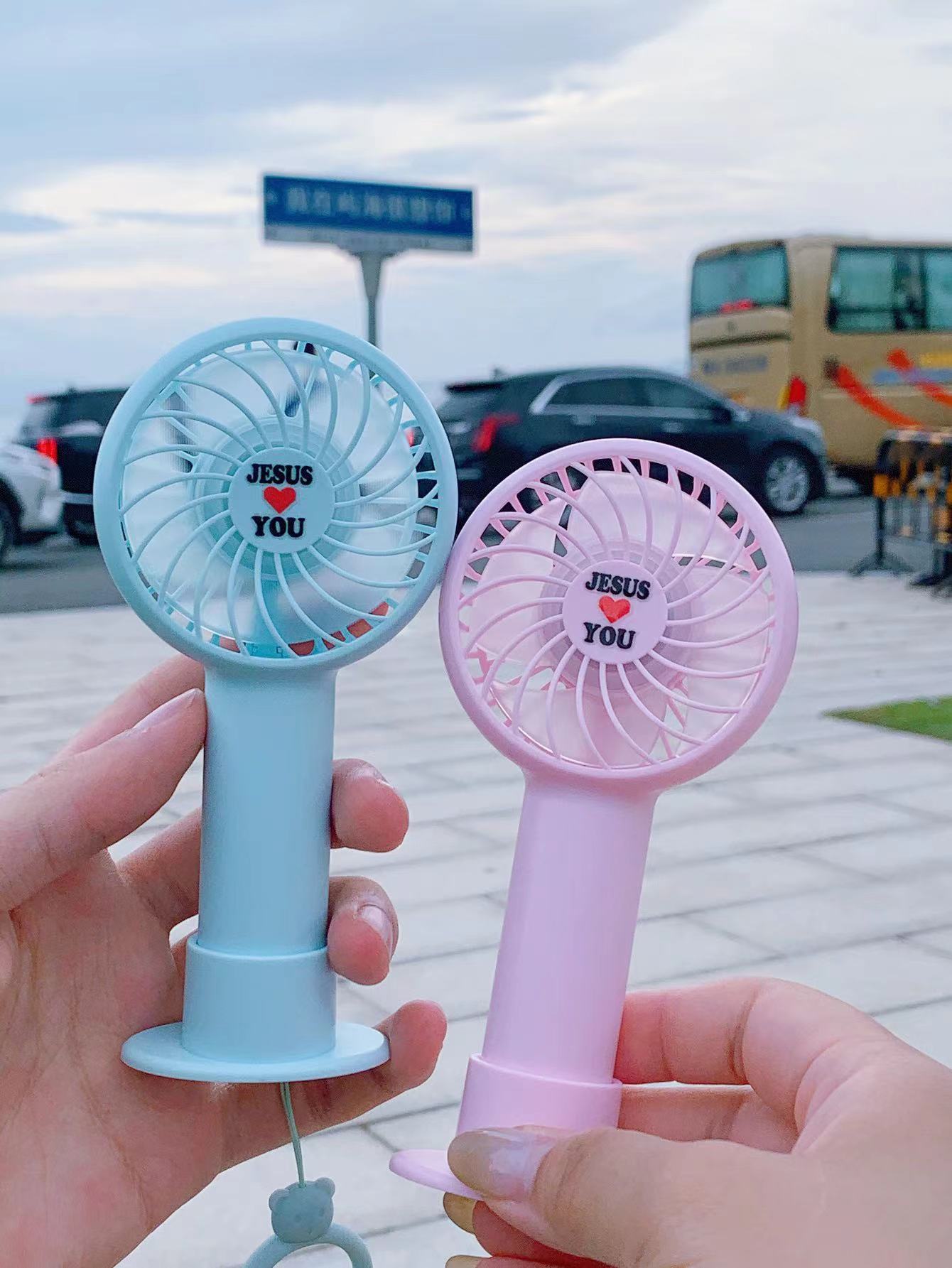 CSTT Portable Handheld Fan Small Cooling Fan USB Rechargeable Fans Mute Cooler Handheld Fan Mini USB Rechargeable Desk